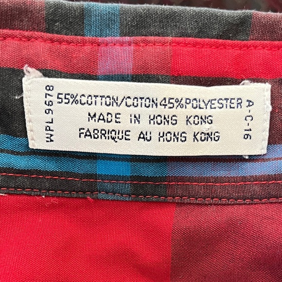 VINTAGE Ron Chereskin Plaid Long Sleeve Button Front Casual Shirt Made Hong Kong - Picture 8 of 13